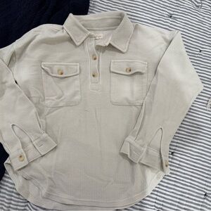 Thread & Supply Oversized Top in cream